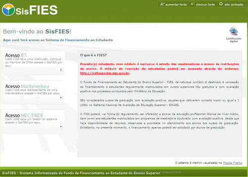 Site SisFIES Site SisFIES
