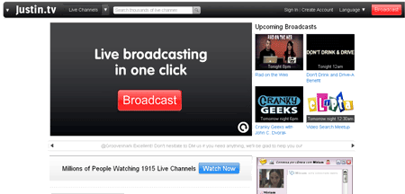 Site Justin TV Site Justin TV