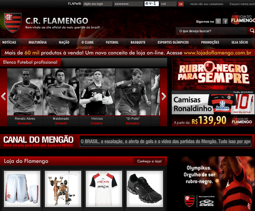 Site do Flamengo Site do Flamengo