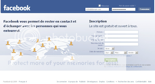 Site do Facebook Site do Facebook