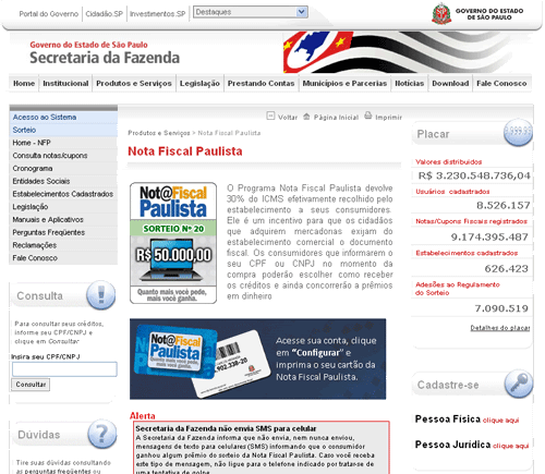 Site Nota Fiscal Paulista Site Nota Fiscal Paulista