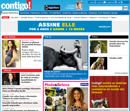 Site da Revista Contigo Site da Revista Contigo