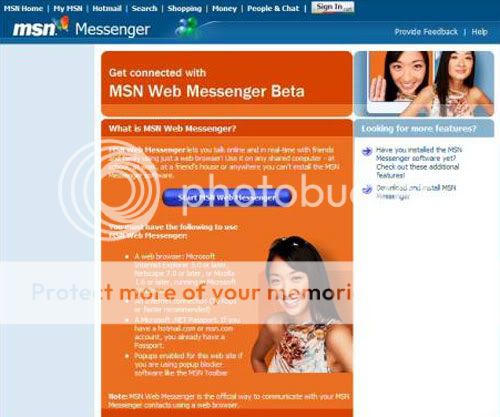 Site do MSN Webmessenger Site do MSN Webmessenger