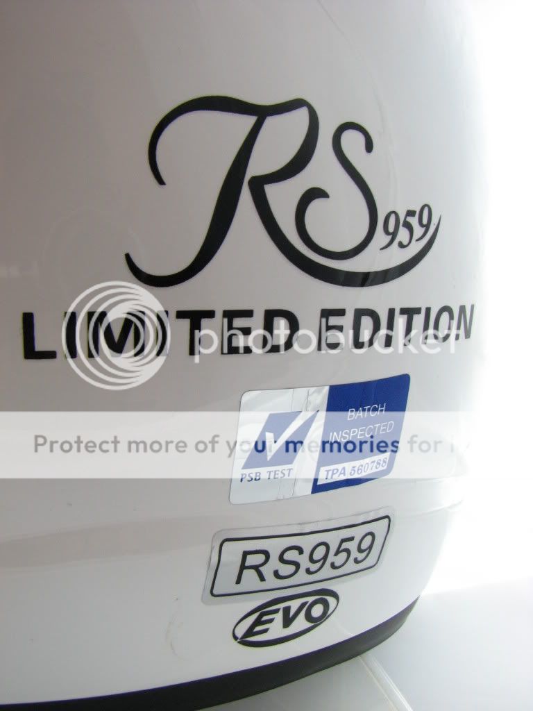 EVO RS959 Limited Edition White / Titanium Grey Half Face Motorcycle Helmet